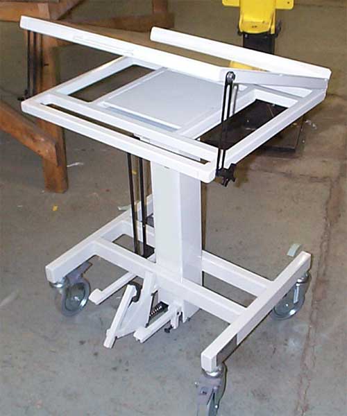 Ergonomic Carts Quick Lift foot Pump Tilt Table